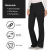 Cherokee Women Scrub Pant with Straight Leg Pull-on Pant Medical Bottom with 4 Pocket & 2-Way Stretch Fabric – WW110(Black)