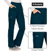Cherokee Women Scrub Pant with Straight Leg Pull-on Pant Medical Bottom with 4 Pocket & 2-Way Stretch Fabric – WW110(Caribbean Blue)