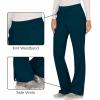 Cherokee Women Scrub Pant with Straight Leg Pull-on Pant Medical Bottom with 4 Pocket & 2-Way Stretch Fabric – WW110(Caribbean Blue)