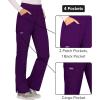 Cherokee Women Scrub Pant with Straight Leg Pull-on Pant Medical Bottom with 4 Pocket & 2-Way Stretch Fabric – WW110(Eggplant)