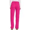 Cherokee Women Scrub Pant with Straight Leg Pull-on Pant Medical Bottom with 4 Pocket & 2-Way Stretch Fabric – WW110(Electric Pink)