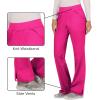 Cherokee Women Scrub Pant with Straight Leg Pull-on Pant Medical Bottom with 4 Pocket & 2-Way Stretch Fabric – WW110(Electric Pink)