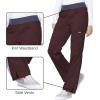 Cherokee Women Scrub Pant with Straight Leg Pull-on Pant Medical Bottom with 4 Pocket & 2-Way Stretch Fabric – WW110(Espresso)