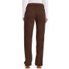 Cherokee Women Scrub Pant with Straight Leg Pull-on Pant Medical Bottom with 4 Pocket & 2-Way Stretch Fabric – WW110(Espresso)