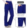 Cherokee Women Scrub Pant with Straight Leg Pull-on Pant Medical Bottom with 4 Pocket & 2-Way Stretch Fabric – WW110(Galaxy Blue)