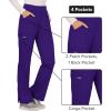Cherokee Women Scrub Pant with Straight Leg Pull-on Pant Medical Bottom with 4 Pocket & 2-Way Stretch Fabric – WW110(Grape)