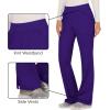 Cherokee Women Scrub Pant with Straight Leg Pull-on Pant Medical Bottom with 4 Pocket & 2-Way Stretch Fabric – WW110(Grape)