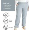 Cherokee Women Scrub Pant with Straight Leg Pull-on Pant Medical Bottom with 4 Pocket & 2-Way Stretch Fabric – WW110(Grey)