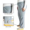 Cherokee Women Scrub Pant with Straight Leg Pull-on Pant Medical Bottom with 4 Pocket & 2-Way Stretch Fabric – WW110(Grey)