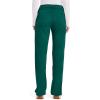 Cherokee Women Scrub Pant with Straight Leg Pull-on Pant Medical Bottom with 4 Pocket & 2-Way Stretch Fabric – WW110(Hunter Green)