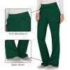 Cherokee Women Scrub Pant with Straight Leg Pull-on Pant Medical Bottom with 4 Pocket & 2-Way Stretch Fabric – WW110(Hunter Green)