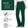Cherokee Women Scrub Pant with Straight Leg Pull-on Pant Medical Bottom with 4 Pocket & 2-Way Stretch Fabric – WW110(Hunter Green)