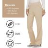 Cherokee Women Scrub Pant with Straight Leg Pull-on Pant Medical Bottom with 4 Pocket & 2-Way Stretch Fabric – WW110(Khaki)