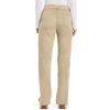 Cherokee Women Scrub Pant with Straight Leg Pull-on Pant Medical Bottom with 4 Pocket & 2-Way Stretch Fabric – WW110(Khaki)