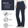 Cherokee Women Scrub Pant with Straight Leg Pull-on Pant Medical Bottom with 4 Pocket & 2-Way Stretch Fabric – WW110(Navy)