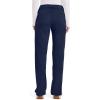 Cherokee Women Scrub Pant with Straight Leg Pull-on Pant Medical Bottom with 4 Pocket & 2-Way Stretch Fabric – WW110(Navy)