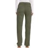 Cherokee Women Scrub Pant with Straight Leg Pull-on Pant Medical Bottom with 4 Pocket & 2-Way Stretch Fabric – WW110(Olive)
