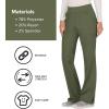 Cherokee Women Scrub Pant with Straight Leg Pull-on Pant Medical Bottom with 4 Pocket & 2-Way Stretch Fabric – WW110(Olive)