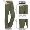 Cherokee Women Scrub Pant with Straight Leg Pull-on Pant Medical Bottom with 4 Pocket & 2-Way Stretch Fabric – WW110(Olive)