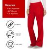 Cherokee Women Scrub Pant with Straight Leg Pull-on Pant Medical Bottom with 4 Pocket & 2-Way Stretch Fabric – WW110(Red)