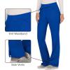 Cherokee Women Scrub Pant with Straight Leg Pull-on Pant Medical Bottom with 4 Pocket & 2-Way Stretch Fabric – WW110(Royal)