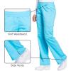 Cherokee Women Scrub Pant with Straight Leg Pull-on Pant Medical Bottom with 4 Pocket & 2-Way Stretch Fabric – WW110(Turquoise)