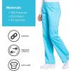 Cherokee Women Scrub Pant with Straight Leg Pull-on Pant Medical Bottom with 4 Pocket & 2-Way Stretch Fabric – WW110(Turquoise)