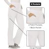 Cherokee Women Scrub Pant with Straight Leg Pull-on Pant Medical Bottom with 4 Pocket & 2-Way Stretch Fabric – WW110(White)