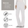 Cherokee Women Scrub Pant with Straight Leg Pull-on Pant Medical Bottom with 4 Pocket & 2-Way Stretch Fabric – WW110(White)