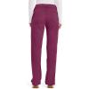 Cherokee Women Scrub Pant with Straight Leg Pull-on Pant Medical Bottom with 4 Pocket & 2-Way Stretch Fabric – WW110(Wine)