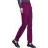 Cherokee Women Scrubs Pant Workwear Professionals Natural Rise Tapered Leg Drawstring WW050(Wine)