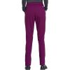 Cherokee Women Scrubs Pant Workwear Professionals Natural Rise Tapered Leg Drawstring WW050(Wine)
