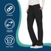 Cherokee Women Scrubs Pant Workwear Revolution Mid Rise Moderate Flare Drawstring WW120(Black)