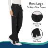 Cherokee Women Scrubs Pant Workwear Revolution Mid Rise Moderate Flare Drawstring WW120(Black)
