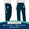 Cherokee Women Scrubs Pant Workwear Revolution Mid Rise Moderate Flare Drawstring WW120(Caribbean Blue)