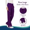Cherokee Women Scrubs Pant Workwear Revolution Mid Rise Moderate Flare Drawstring WW120(Eggplant)