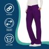 Cherokee Women Scrubs Pant Workwear Revolution Mid Rise Moderate Flare Drawstring WW120(Eggplant)