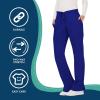 Cherokee Women Scrubs Pant Workwear Revolution Mid Rise Moderate Flare Drawstring WW120(Galaxy Blue)