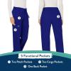 Cherokee Women Scrubs Pant Workwear Revolution Mid Rise Moderate Flare Drawstring WW120(Galaxy Blue)