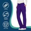 Cherokee Women Scrubs Pant Workwear Revolution Mid Rise Moderate Flare Drawstring WW120(Grape)