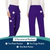 Cherokee Women Scrubs Pant Workwear Revolution Mid Rise Moderate Flare Drawstring WW120(Grape)