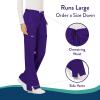 Cherokee Women Scrubs Pant Workwear Revolution Mid Rise Moderate Flare Drawstring WW120(Grape)
