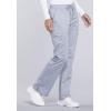 Cherokee Women Scrubs Pant Workwear Revolution Mid Rise Moderate Flare Drawstring WW120(Grey)