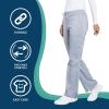 Cherokee Women Scrubs Pant Workwear Revolution Mid Rise Moderate Flare Drawstring WW120(Grey)