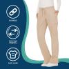Cherokee Women Scrubs Pant Workwear Revolution Mid Rise Moderate Flare Drawstring WW120(Khaki)