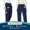 Cherokee Women Scrubs Pant Workwear Revolution Mid Rise Moderate Flare Drawstring WW120(Navy)