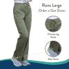 Cherokee Women Scrubs Pant Workwear Revolution Mid Rise Moderate Flare Drawstring WW120(Olive)