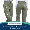 Cherokee Women Scrubs Pant Workwear Revolution Mid Rise Moderate Flare Drawstring WW120(Olive)