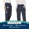 Cherokee Women Scrubs Pant Workwear Revolution Mid Rise Moderate Flare Drawstring WW120(Pewter)