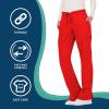 Cherokee Women Scrubs Pant Workwear Revolution Mid Rise Moderate Flare Drawstring WW120(Red)
